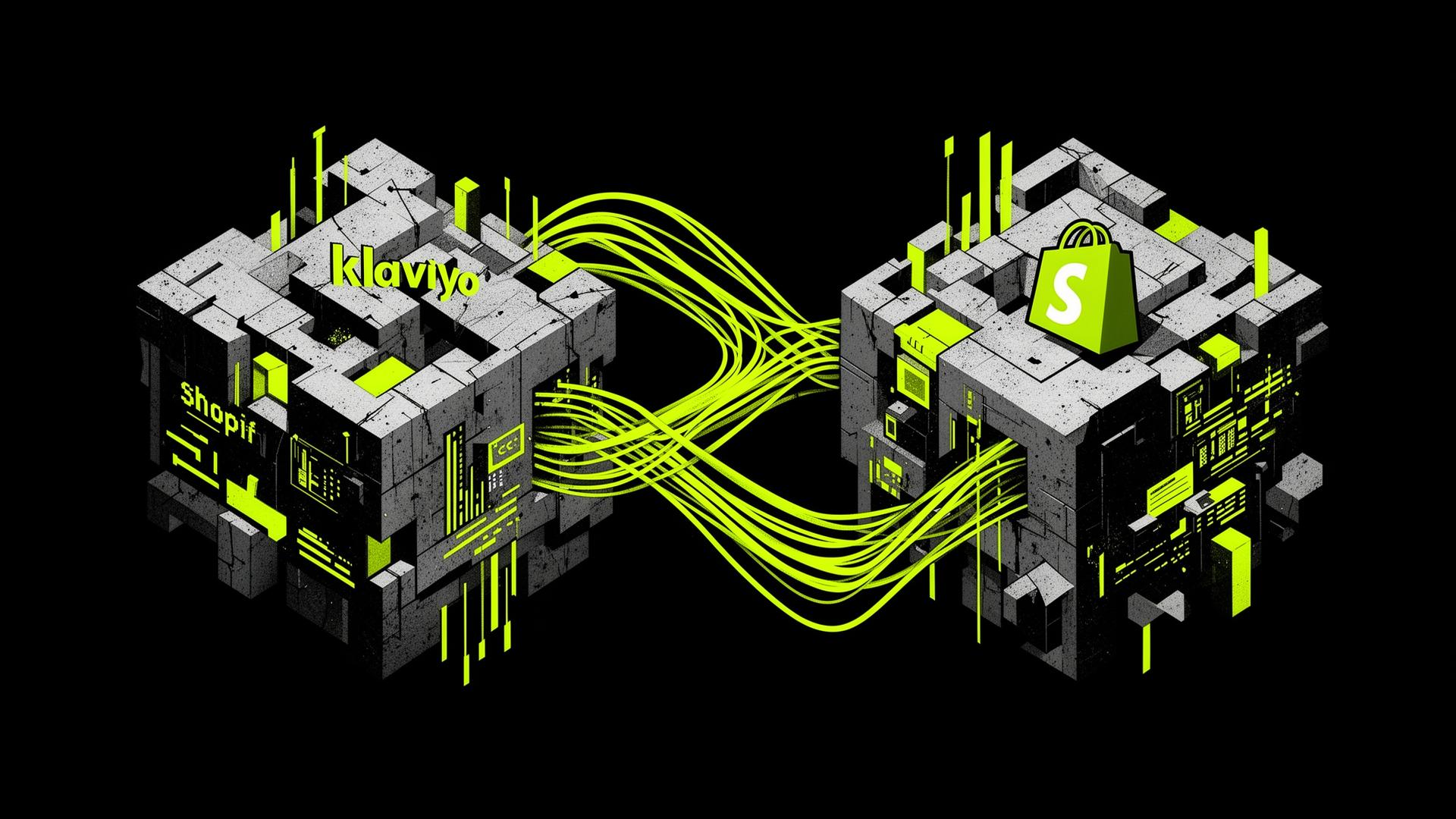 Klaviyo and Shopify integration architecture connecting customer events to email automation